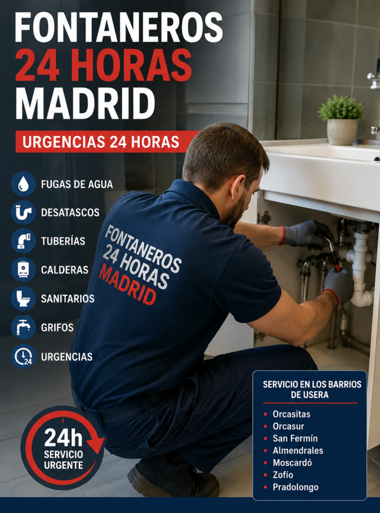 Fontaneros en Usera Madrid